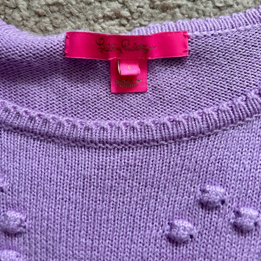 Lilly Pulitzer Lavender Knit Sweater - Picture 2 of 5